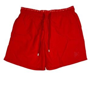 Vilebrequin EUC Swim Trunks Men L Red Moorea Sea Turtle Embroidered MLK7715E